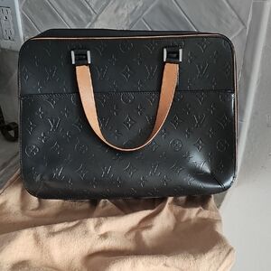 Louis Vuitton Mat Maldrn-  Black and Tan Briefcase